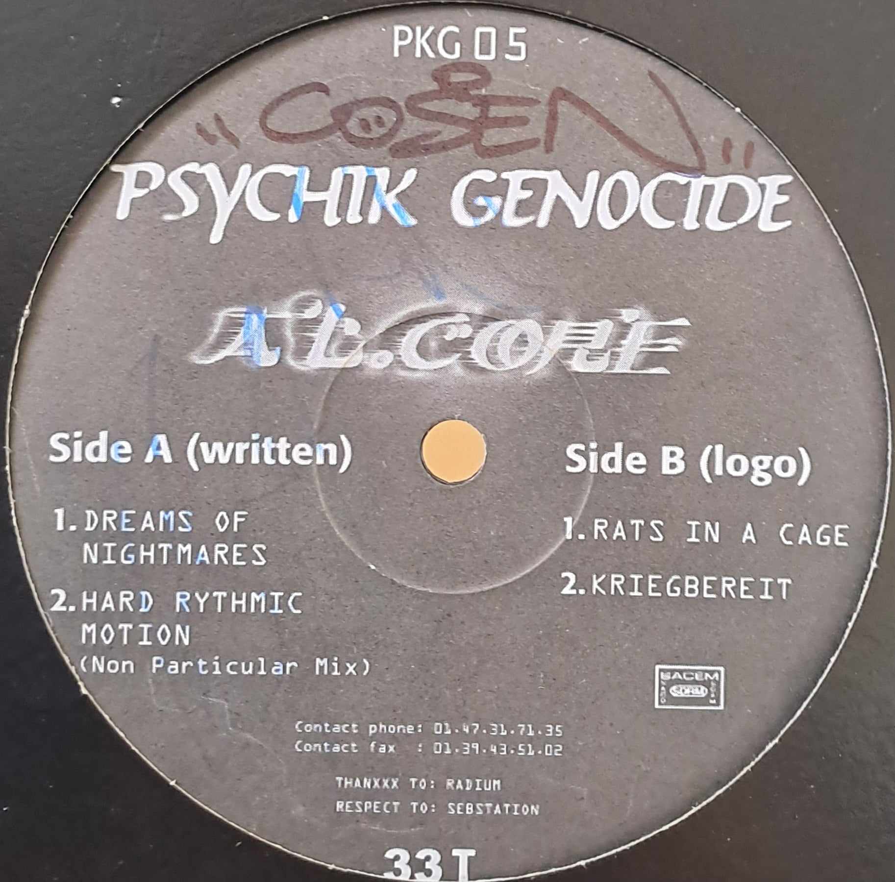Psychik Genocide 05 - vinyle hardcore
